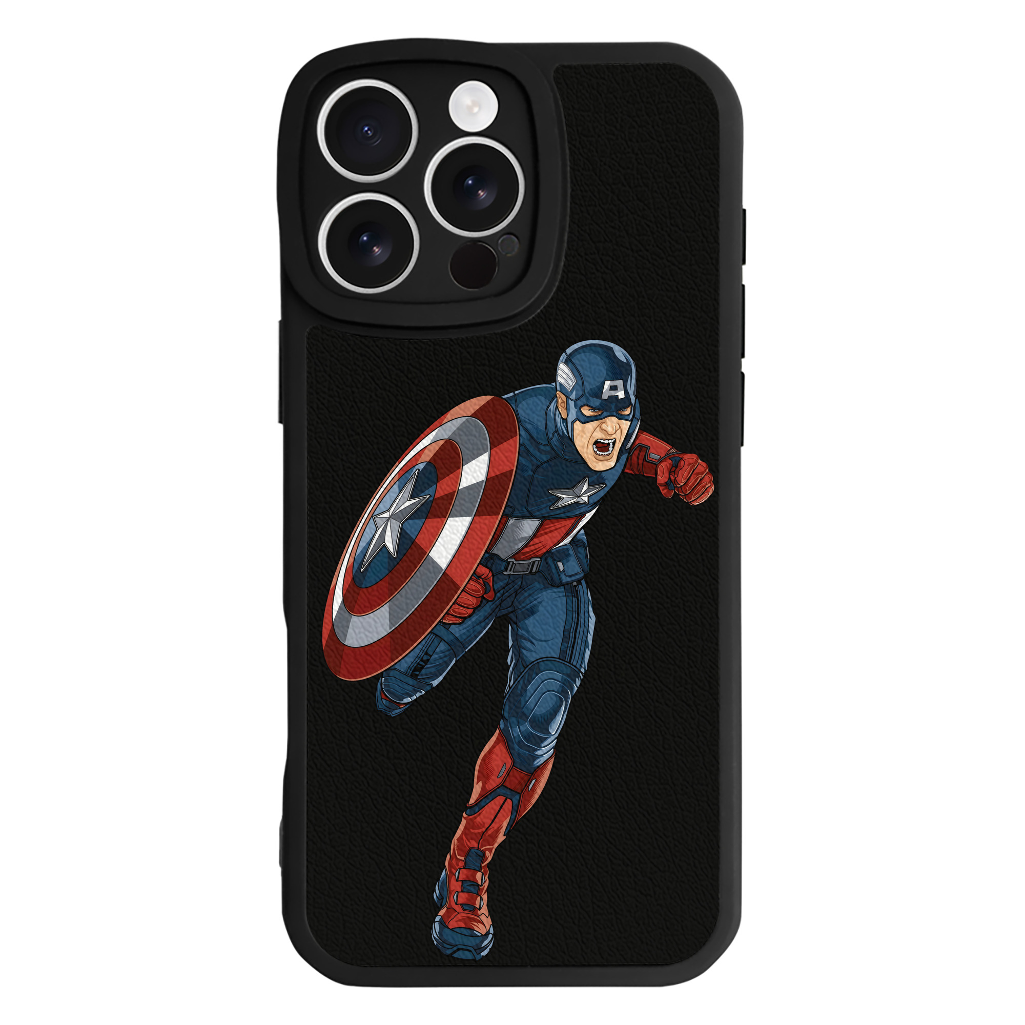 （画像用） アベンジャーズ The Avengers 【iPhone 16シリーズ対応】シリコンスマホケース（レザー調） 材質：シリコン